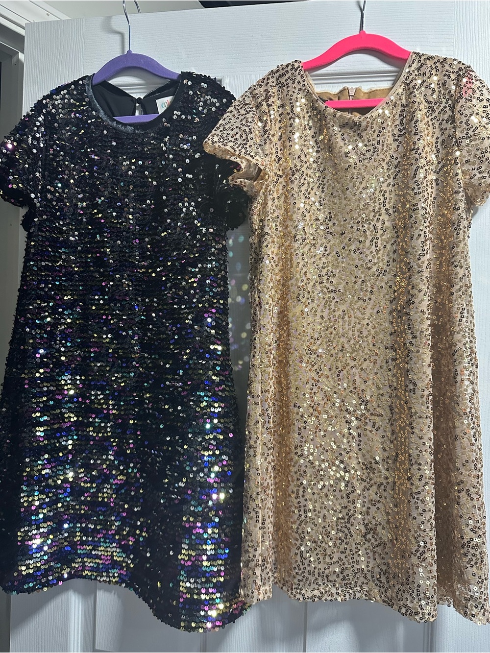Laundry By Shelli Segal Girls Sequin Dress - Black and Gold